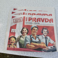 Na oslavách se rozdávala Naše pravda - levicový čtrnáctideník