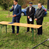 Starosta MO - 3 Plzeň Mgr. David Procházka při projevu u Památníku vyhnání českých občanů z českého pohraničí, Plzeň 26.9.2024