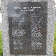 Památník obětem britsko-amerického náletu na Plzeň v městské části Slovany v Plzni