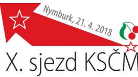 Logo X. sjezd ksčm Nymburk